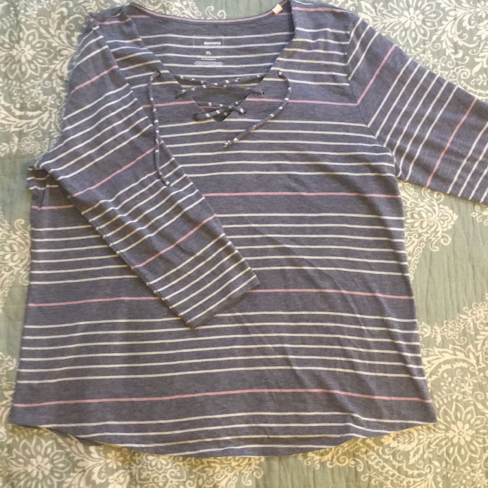 Sonoma 3/4 length t-shirt material blouse